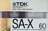Compact Cassette TDK SA-X 60 Type II Chrome 1988 Australia, Europe