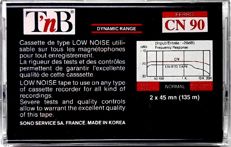 Compact Cassette TnB CN 60 Type I Normal 1990 Europe