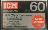 Compact Cassette ICM HIFI Chrom 60 "SF-Cassette" Type II Chrome 1982 Europe