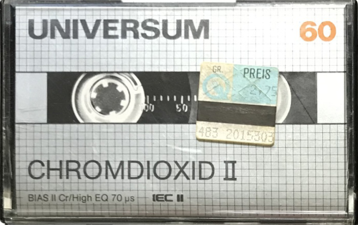 Compact Cassette Universum 60 Type II Chrome 1984 Europe