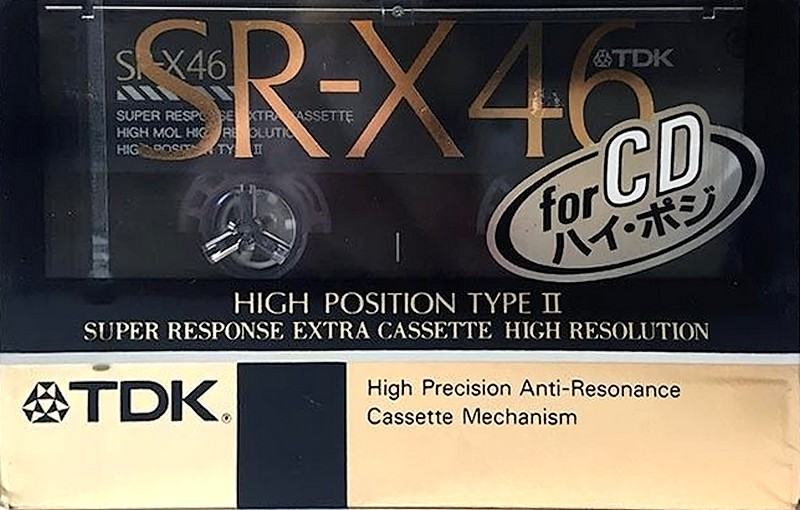Compact Cassette TDK SR-X 46 "SR-X46K" Type II Chrome 1989 Japan