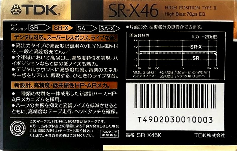 Compact Cassette: TDK  - SR-X 46