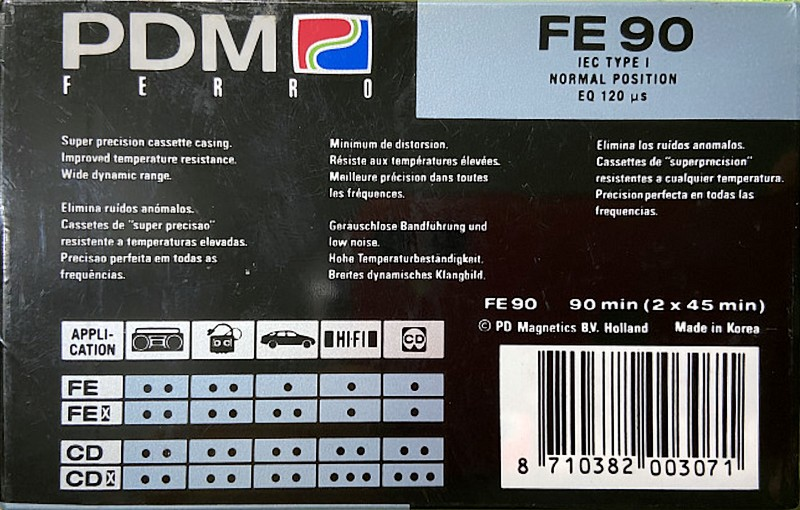 Compact Cassette:  PDM - FE 90