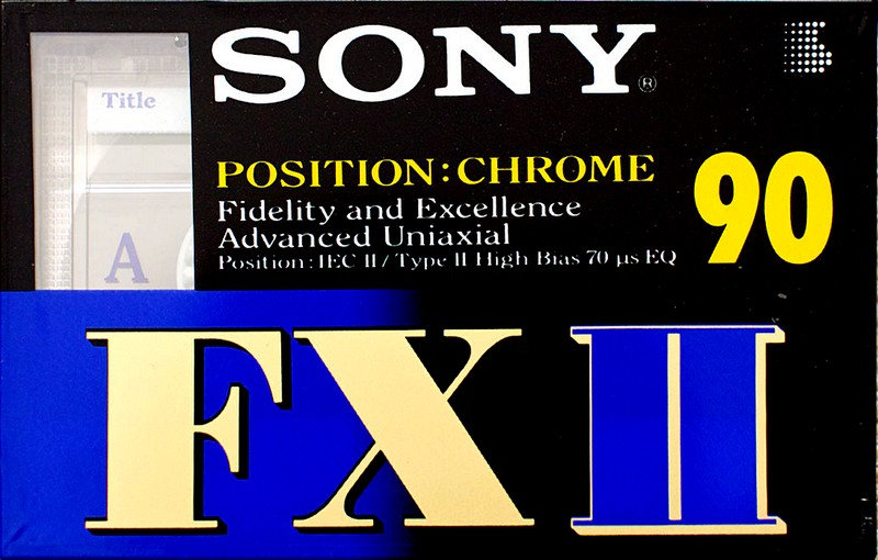 Compact Cassette Sony FX 90 "C-90FX2B" Type II Chrome 1996 Europe