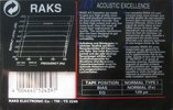 Compact Cassette RAKS AX 90 Type I Normal 1993 Europe
