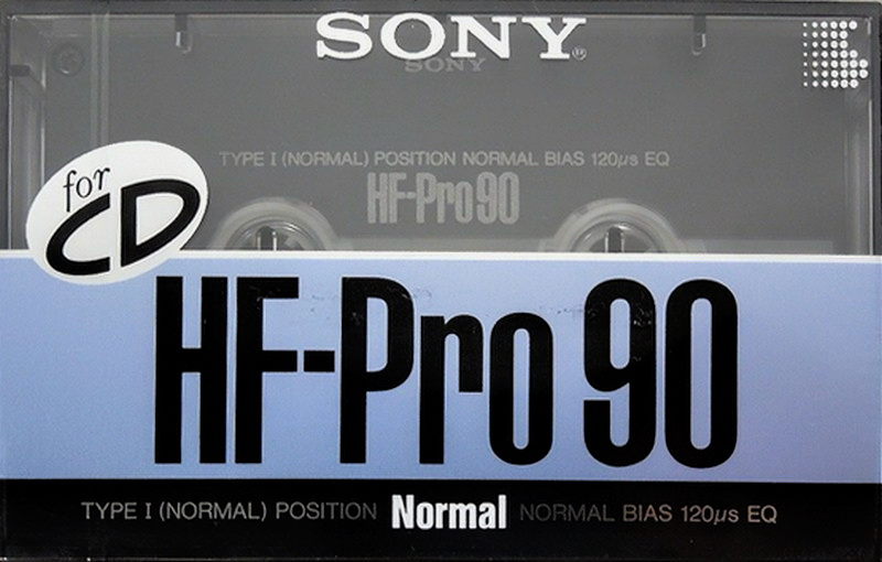Compact Cassette Sony HF-Pro 90 "HF-PRO90B" Type I Normal 1989 Japan