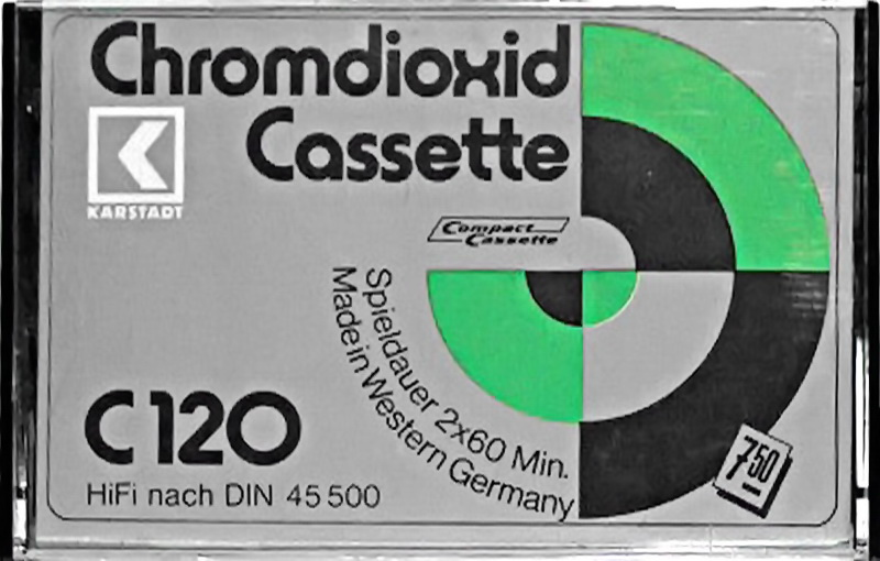Compact Cassette Karstadt 120 Type II Chrome 1973 Germany