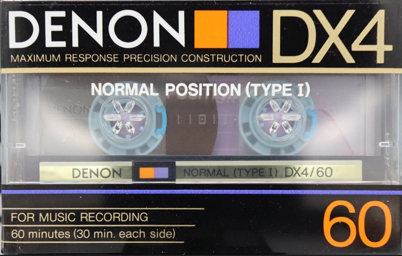 Compact Cassette Denon DX4 60 Type I Normal 1985 Japan