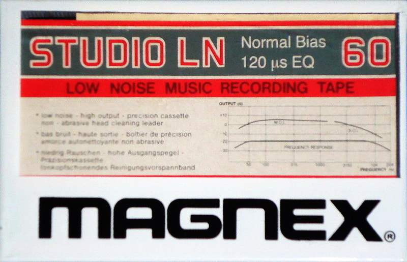 Compact Cassette Magnex Studio LN 60 Type I Normal 1983 Europe