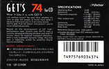 Compact Cassette Victor Gets 74 "GF-G74 BK" Type I Normal 1988 Japan