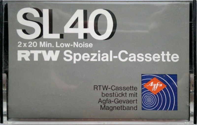 Compact Cassette AGFA 40 "RTW SL" Type I Normal Germany
