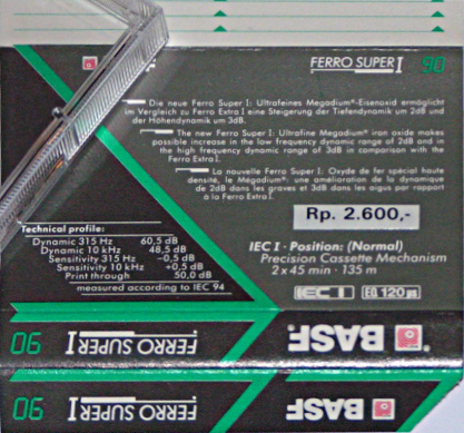 Compact Cassette BASF Ferro Super I 90 Type I Normal 1992 Indonesia
