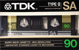 Compact Cassette TDK SA 90 Type II Chrome 1986 Australia, Europe