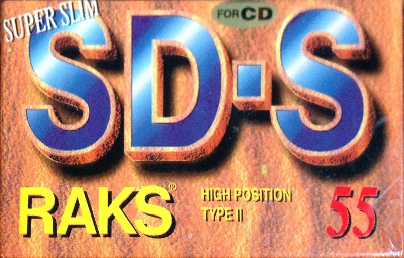 Compact Cassette RAKS SD-S 55 Type II Chrome 1993 Europe