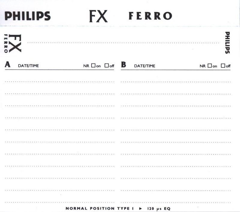 Compact Cassette Philips FX  Ferro 60 Type I Normal 1994 Europe