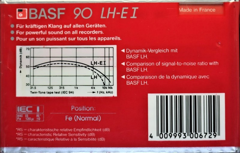 Compact Cassette: BASF  - LH Extra I 90