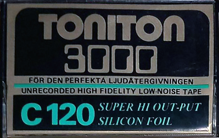 Compact Cassette Toniton 3000 120 Type I Normal 1970 Sweden