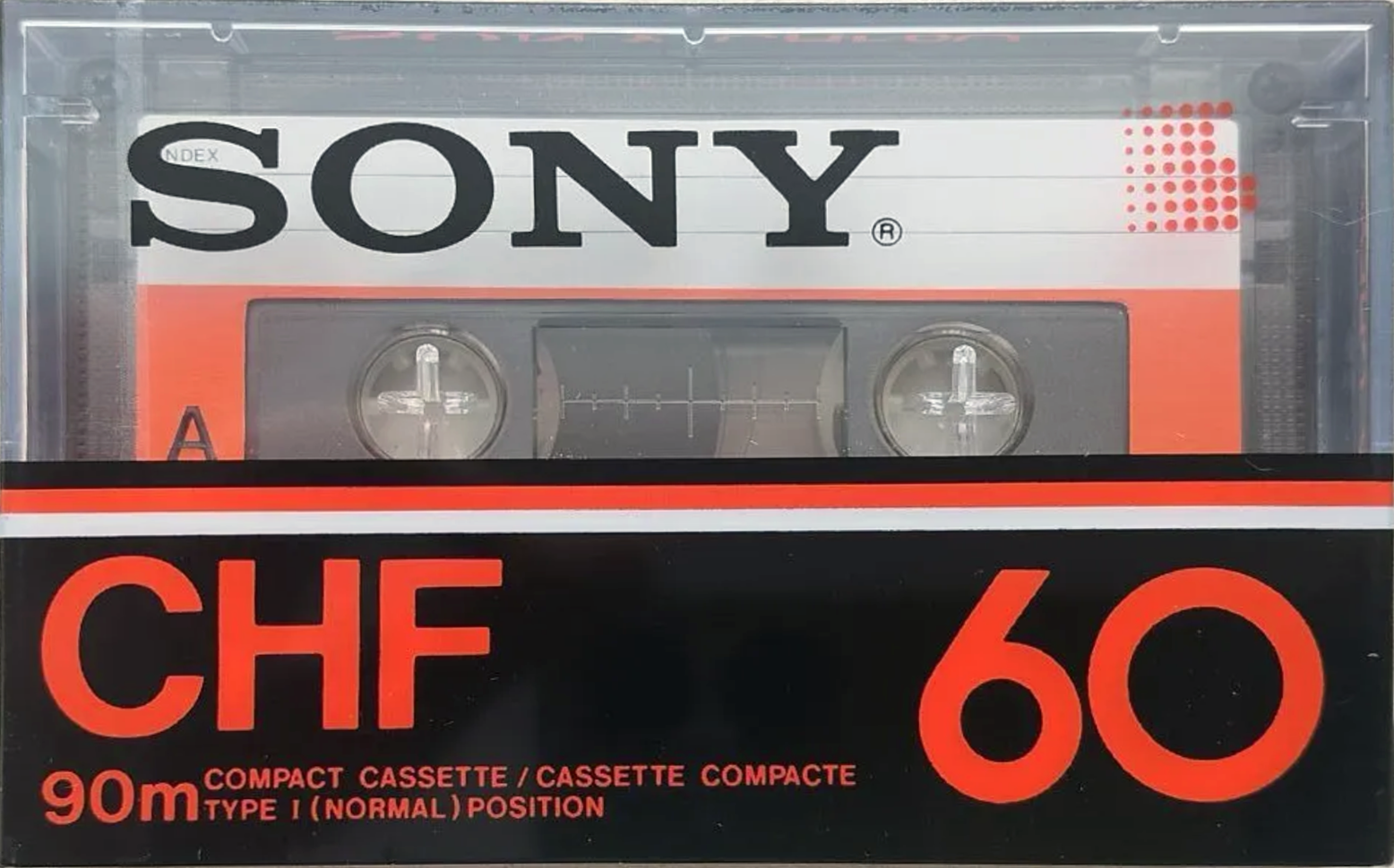Compact Cassette Sony CHF 60 "red SP" Type I Normal 1983 North America