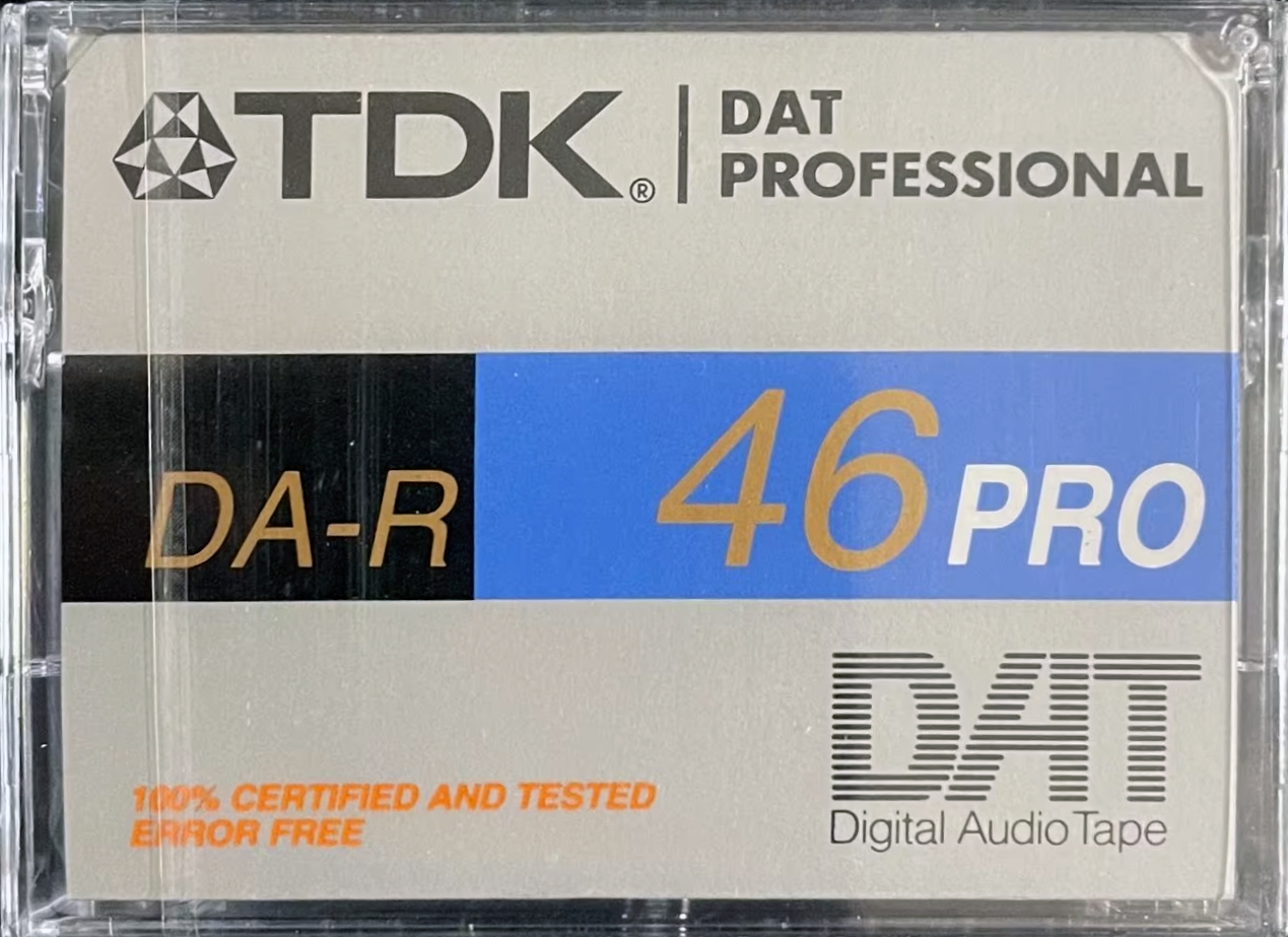 Digital Audio Tape TDK DA-R PRO 46 "DA-R46PREA" Type IV Metal 1992 Europe