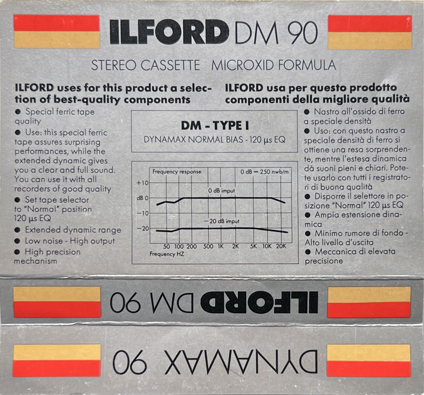 Compact Cassette Ilford DM 90 "Dynamax" Type I Normal 1988 Europe