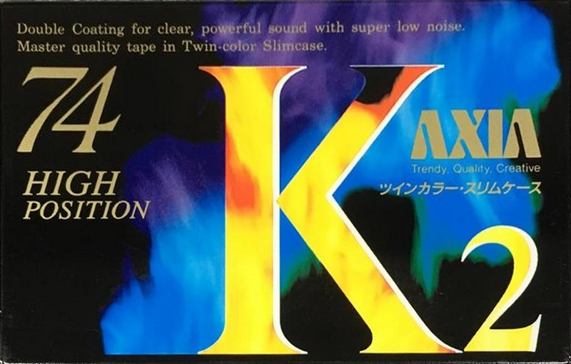 Compact Cassette AXIA K2 74 "K2A 74" Type II Chrome 1993 Japan
