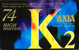 Compact Cassette AXIA K2 74 "K2A 74" Type II Chrome 1993 Japan