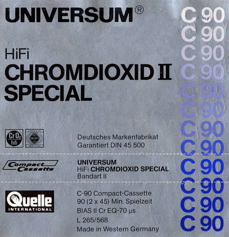 Compact Cassette:  Universum - Chromdioxid II Special 90