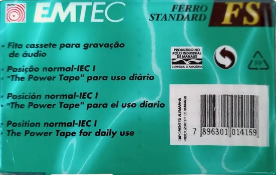 Compact Cassette BASF Ferro Standard 60 "FS" Type I Normal 1998 Latin America