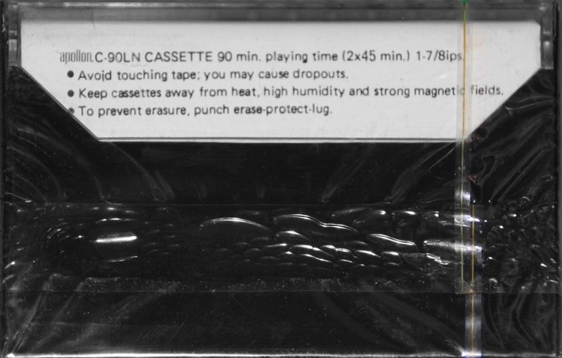 Compact Cassette Apollon 60 Type I Normal 1988 Hong Kong