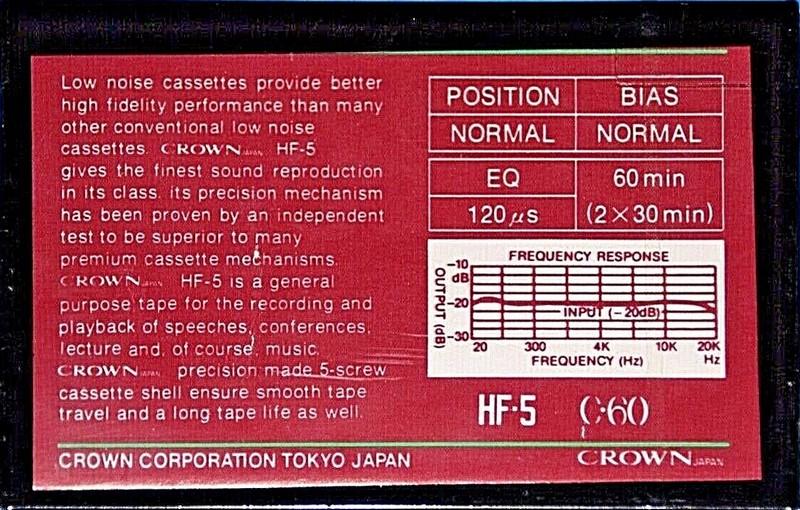 Compact Cassette: Unknown Crown -  60