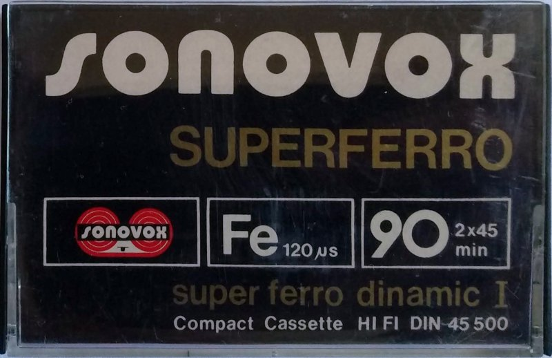 Compact Cassette Sonovox 90 "super ferro dinamic I" Type I Normal 1981 Portugal