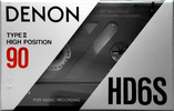 Compact Cassette Denon HD6S 90 Type II Chrome 1990 Europe