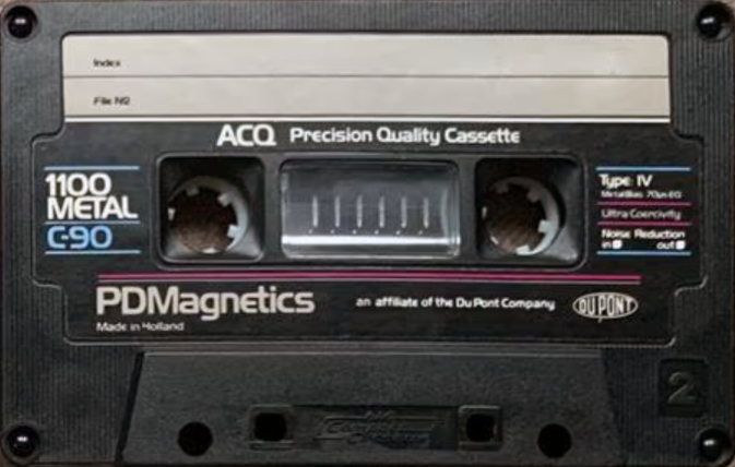 Compact Cassette PDM / PDMagnetics 1100 Metal 90 Type IV Metal 1981 Europe