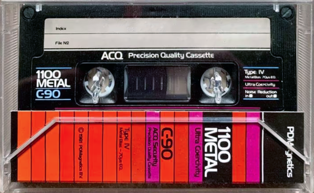 Compact Cassette PDM / PDMagnetics 1100 Metal 90 Type IV Metal 1981 Europe