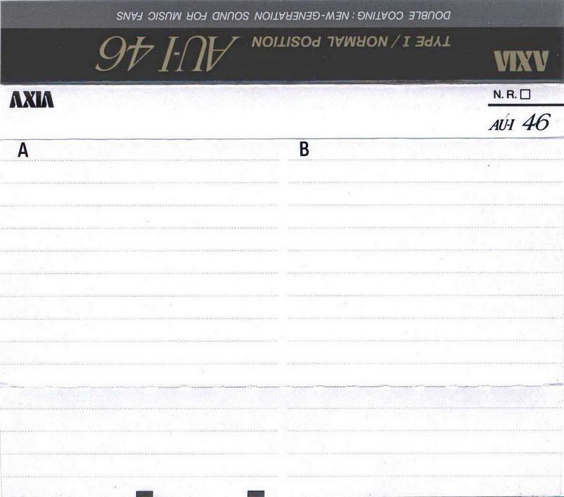 Compact Cassette AXIA AU-I 46 Type I Normal 1991 Japan