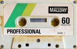 Compact Cassette Mallory 60 "White" Type I Normal 1982 Latin America