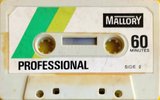 Compact Cassette Mallory 60 "White" Type I Normal 1982 Latin America