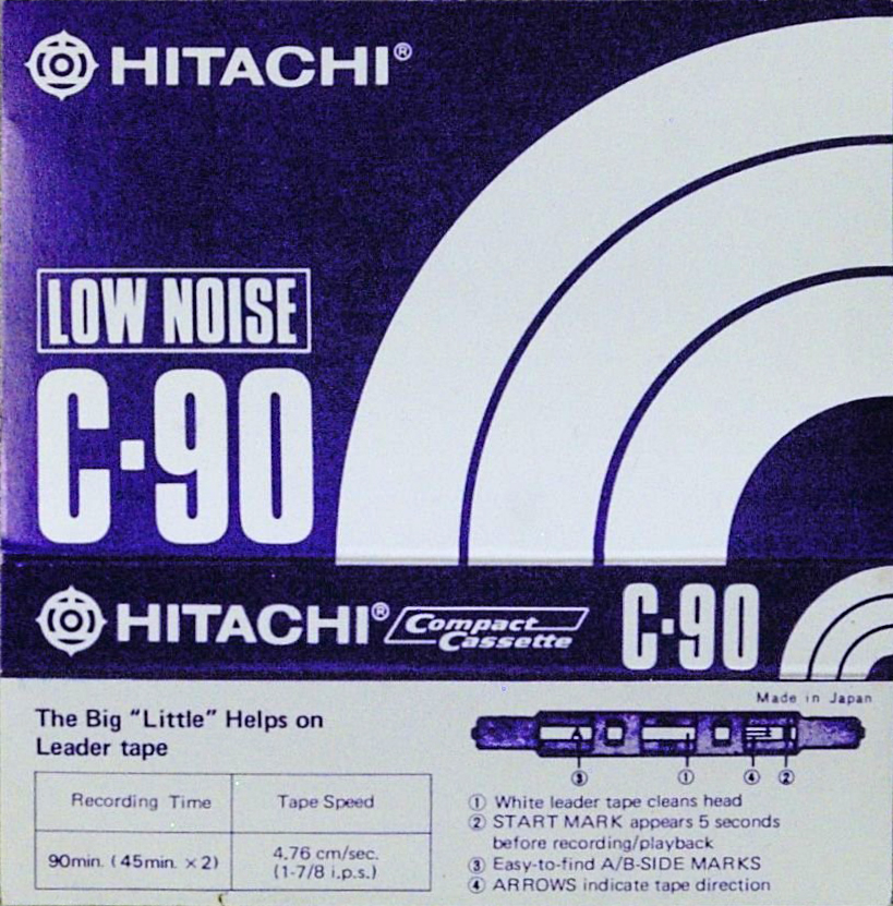 Compact Cassette Hitachi LN 90 Type I Normal 1972 Europe