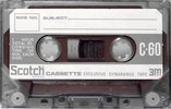 Compact Cassette Scotch Dynarange 60 Type I Normal 1971 Japan
