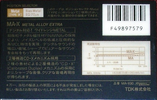 Compact Cassette TDK MA-X 90 Type IV Metal 1985 Japan