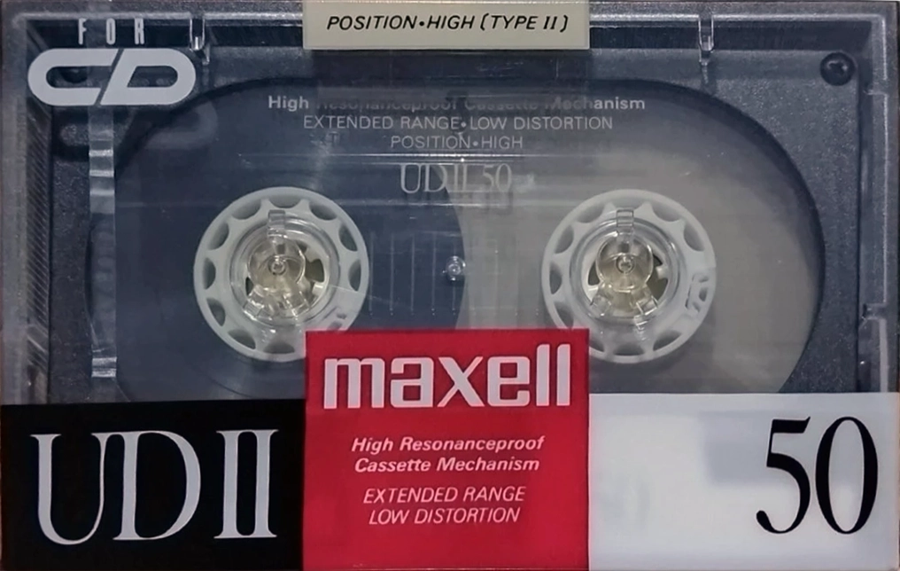 Compact Cassette Maxell UDII / UD2 50 Type II Chrome 1989 Japan
