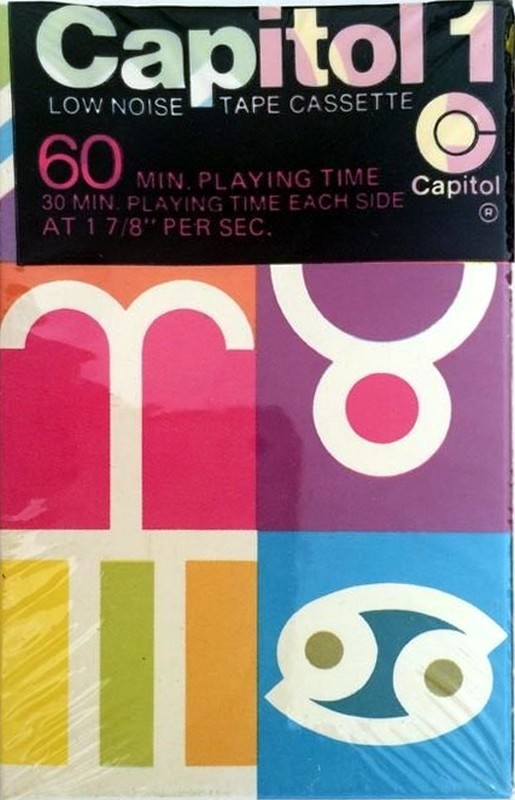 Compact Cassette Capitol 1 Psychedelic Heiroglyphics 60 Type I Normal 1970 USA