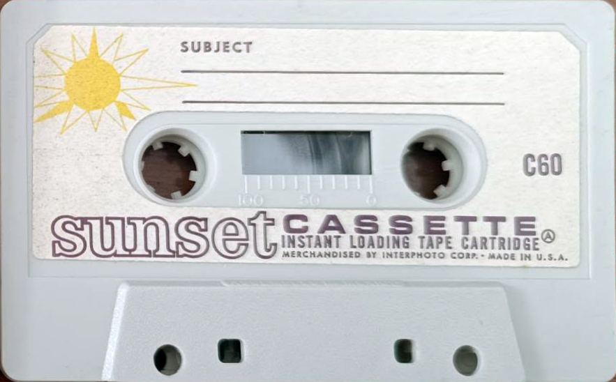 Compact Cassette Sunset 60 Type I Normal 1969 USA