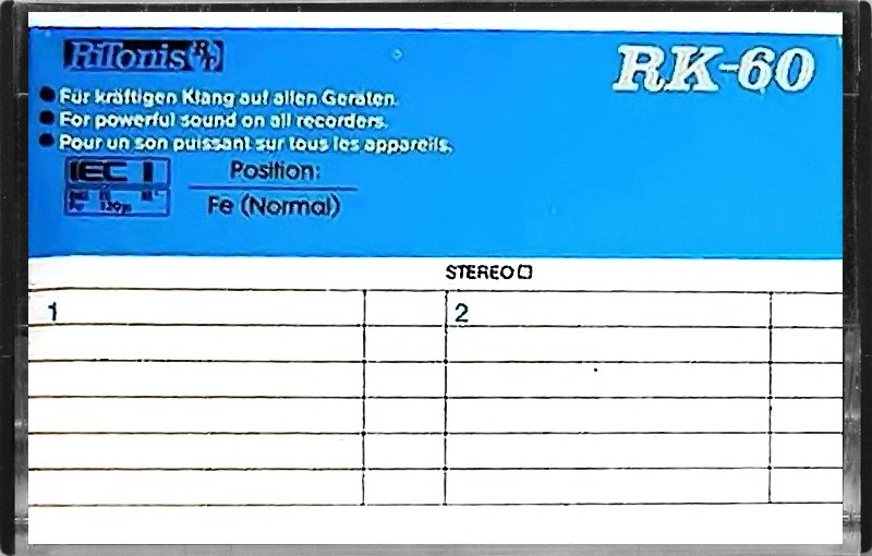 Compact Cassette RiTonis 60 Type I Normal Estonia