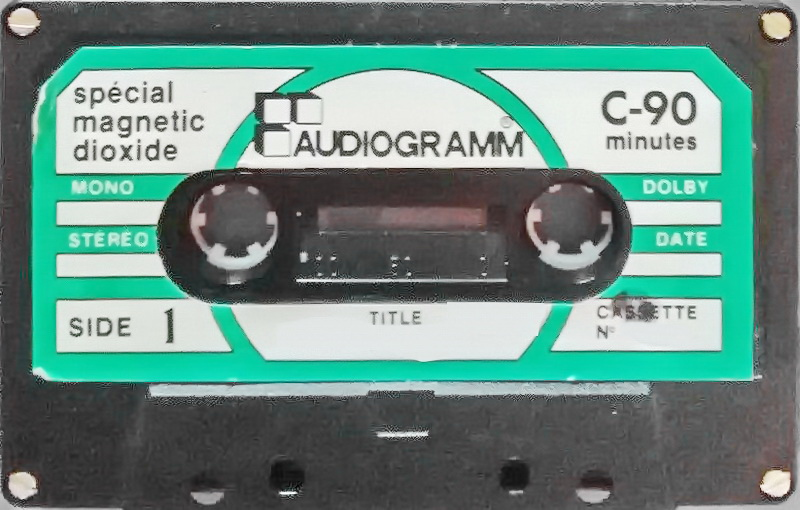 Compact Cassette Audiogramm 90 Type I Normal 1980 France