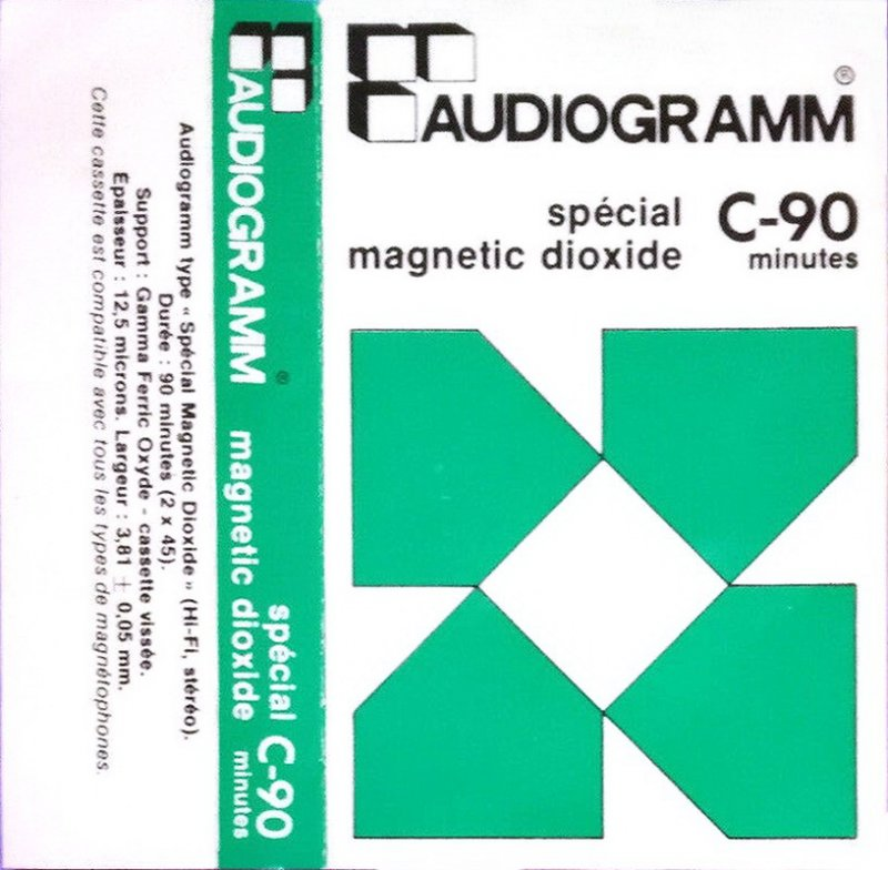 Compact Cassette Audiogramm 90 Type I Normal 1980 France