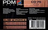Compact Cassette PDM CD 75 Type II Chrome 1990 Europe