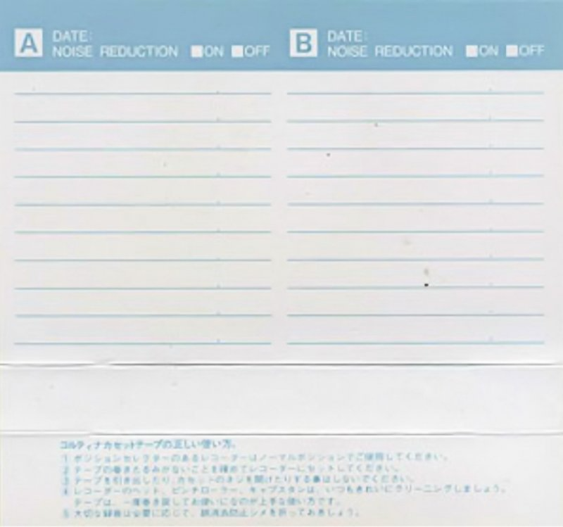 Compact Cassette Coltina 60 Type I Normal 1997 Japan