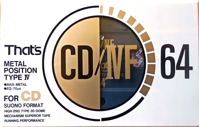 Compact Cassette Thats CD-IVF 64 Type IV Metal 1991 Japan