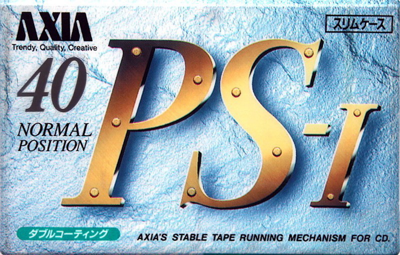 Compact Cassette AXIA PS-I / PS-1 40 "PS1 C 40" Type I Normal 1992 Japan